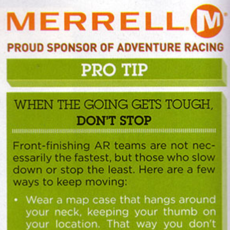 Merrell pro tip