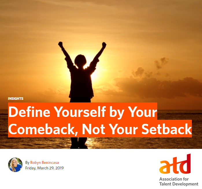 define yourself by your comeback, not your setback