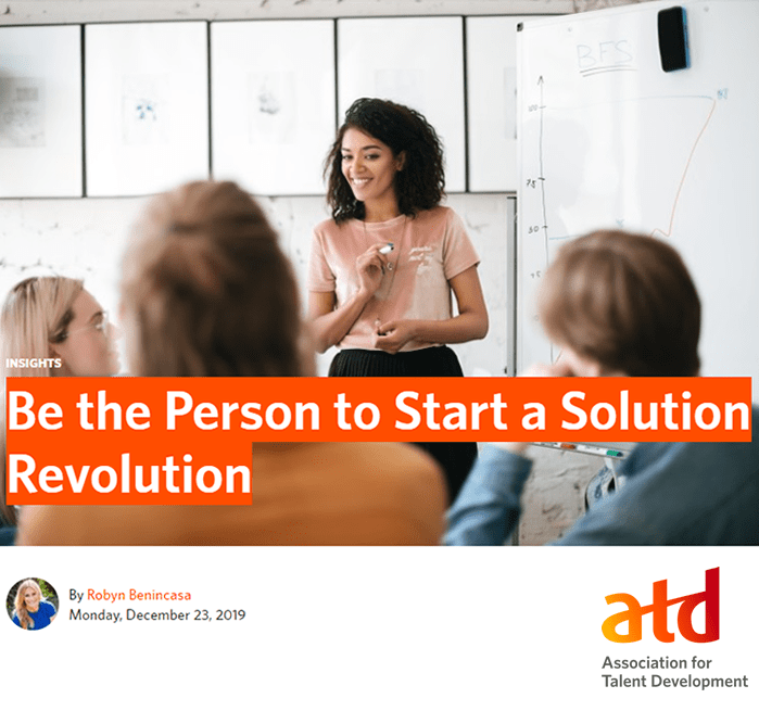Be the person to start a solution revolution