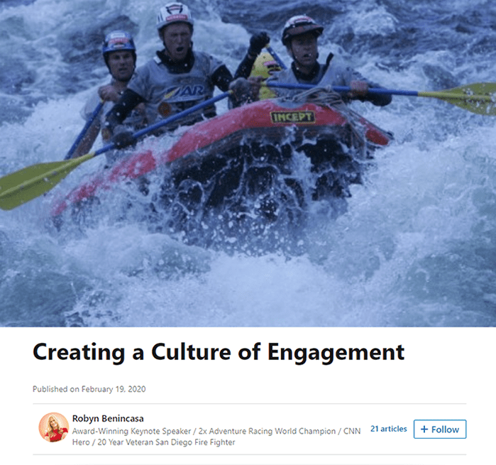 article about creating a culture of engagement
